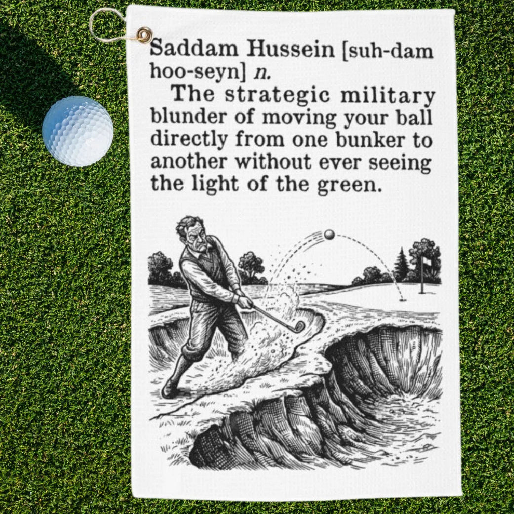 Saddam Hussein Dictionary Definition Golf Towel
