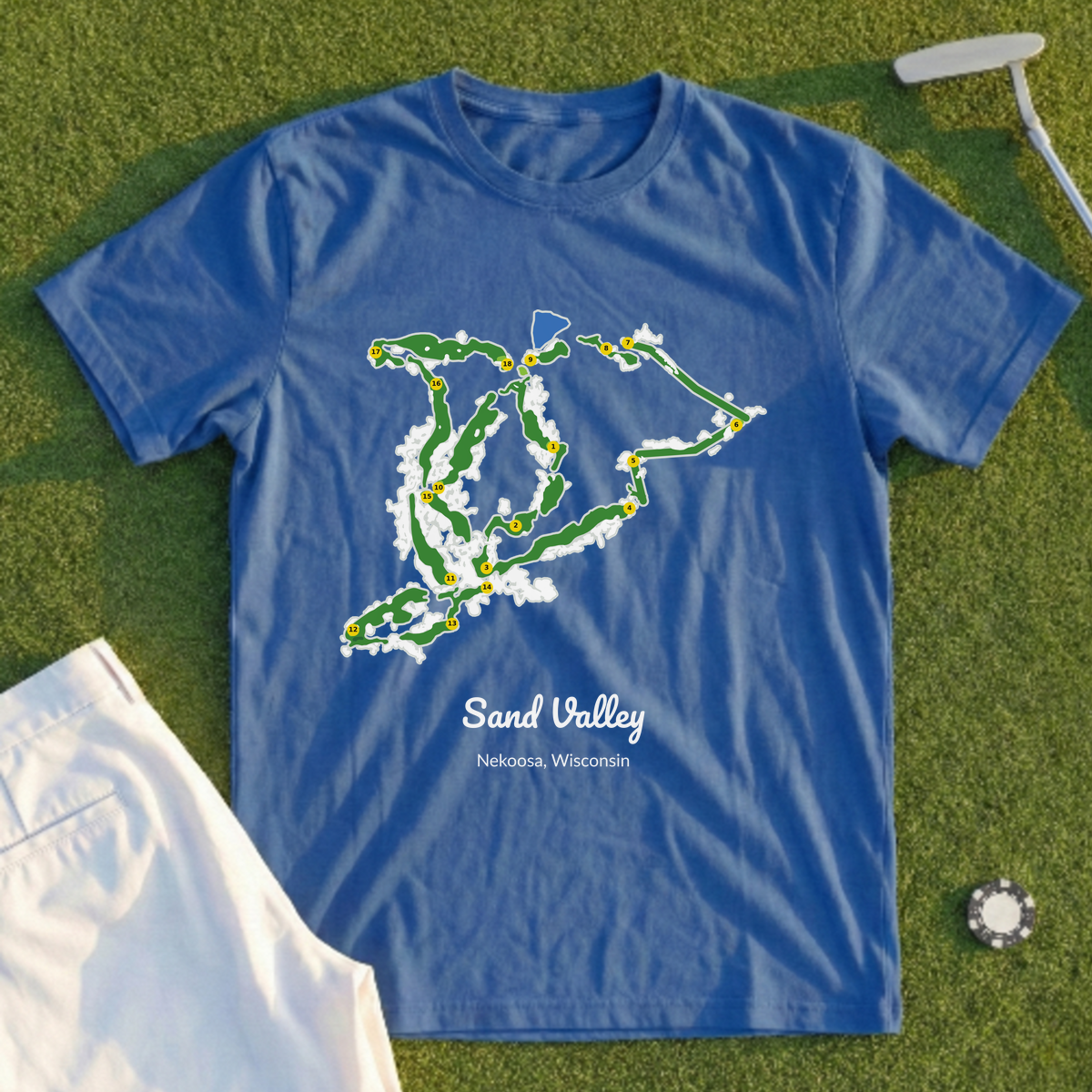 Sand Valley, Course Map Tee