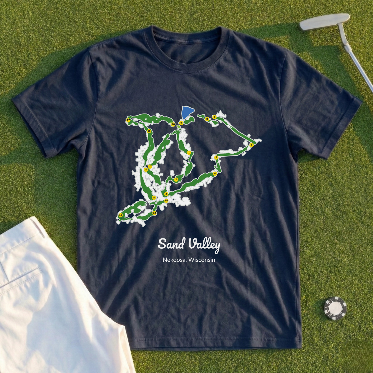 Sand Valley, Course Map Tee