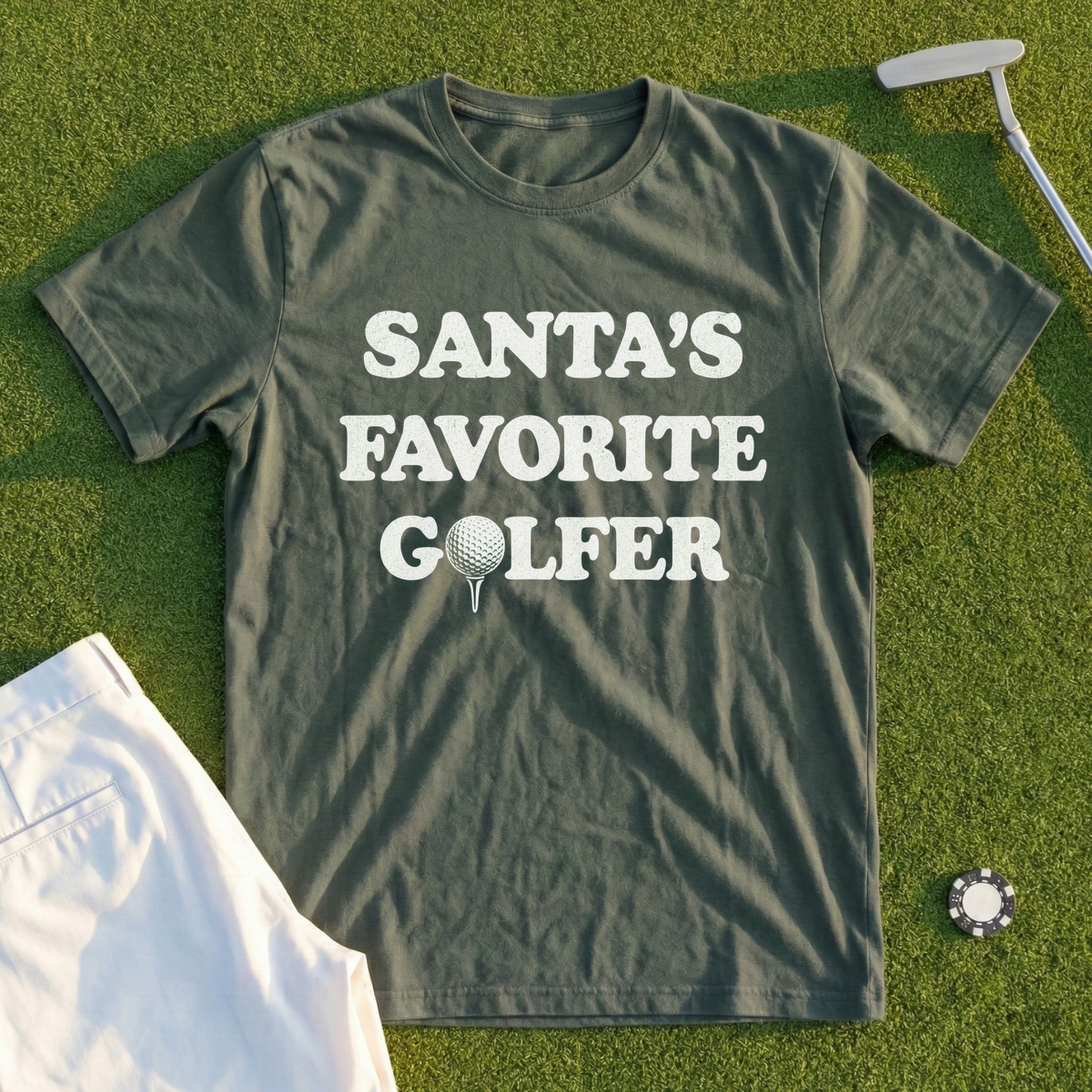 Santa's Favorite Golfer Tee
