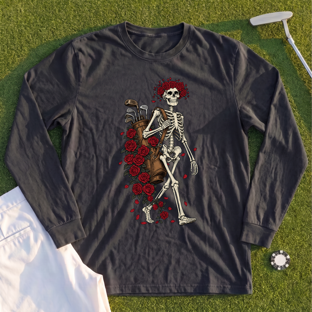 Skeleton Caddie Long Sleeve Tee