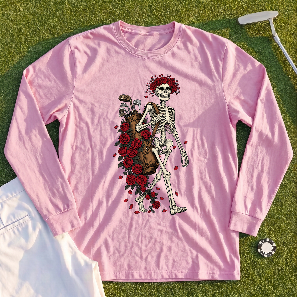 Skeleton Caddie Long Sleeve Tee