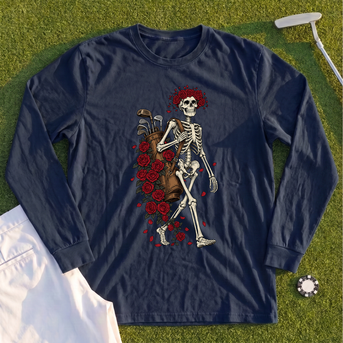 Skeleton Caddie Long Sleeve Tee