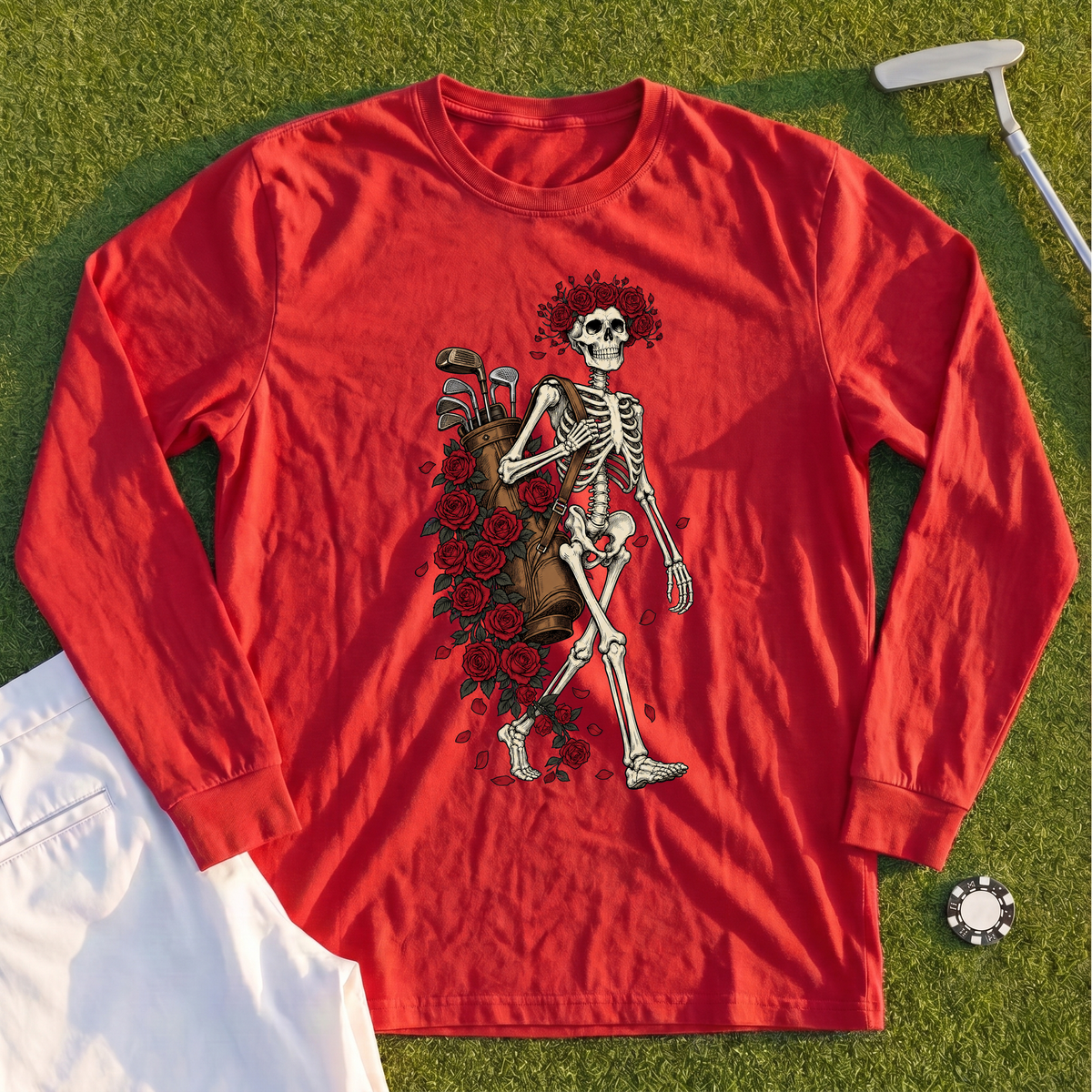 Skeleton Caddie Long Sleeve Tee