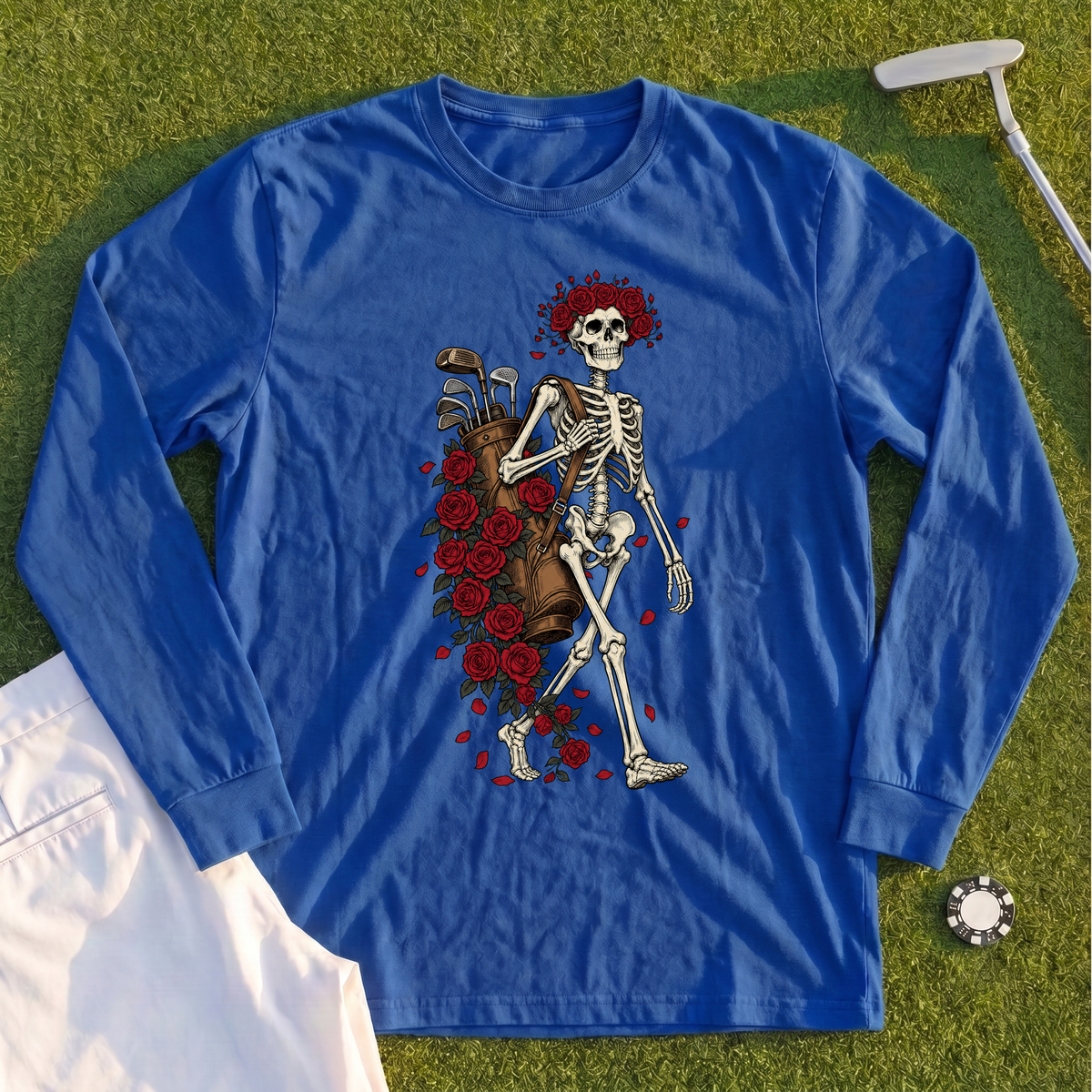 Skeleton Caddie Long Sleeve Tee