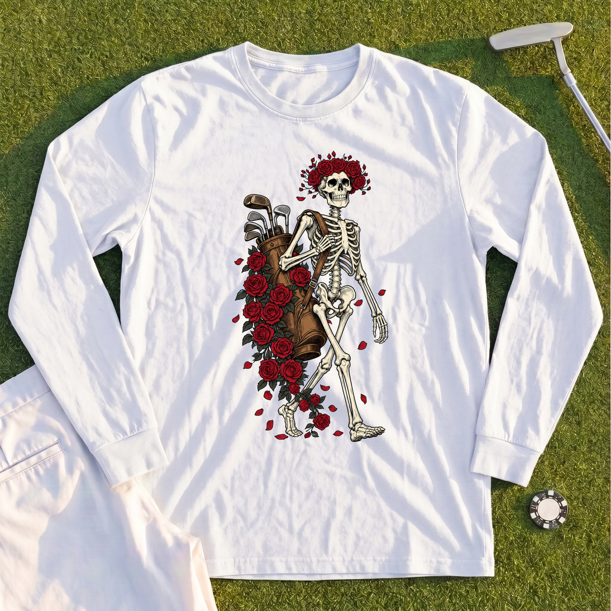 Skeleton Caddie Long Sleeve Tee