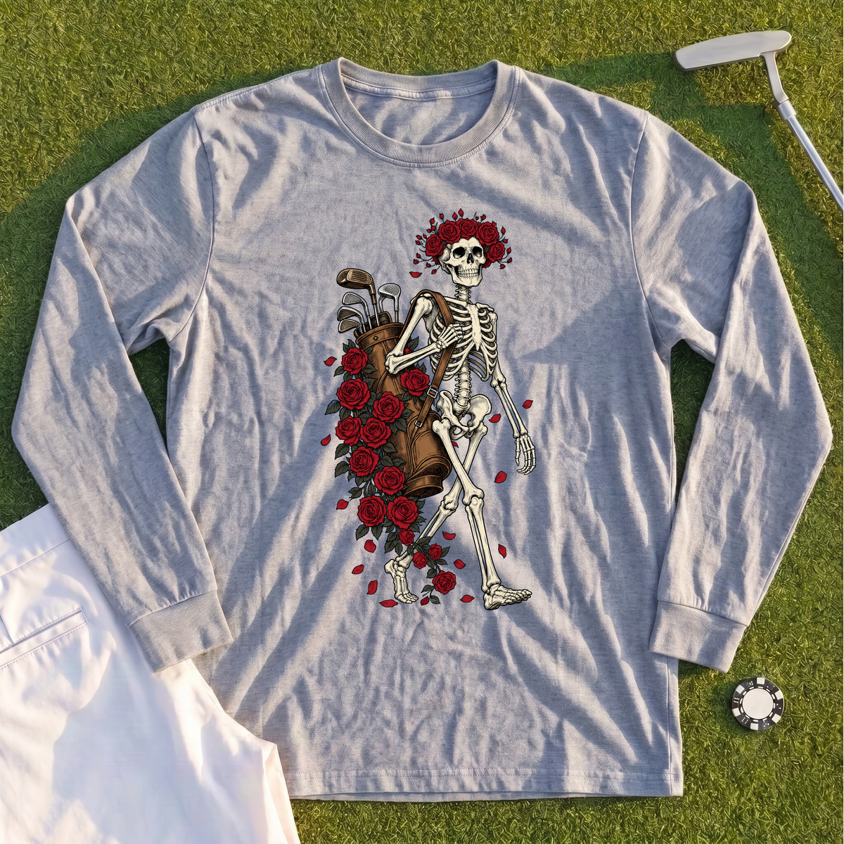Skeleton Caddie Long Sleeve Tee
