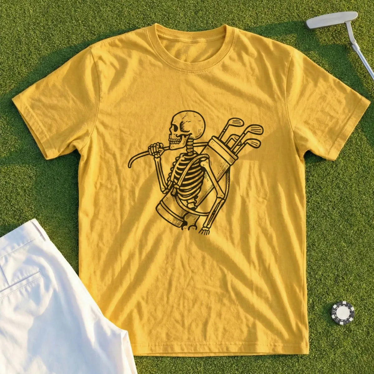 Skeleton Caddie Tee