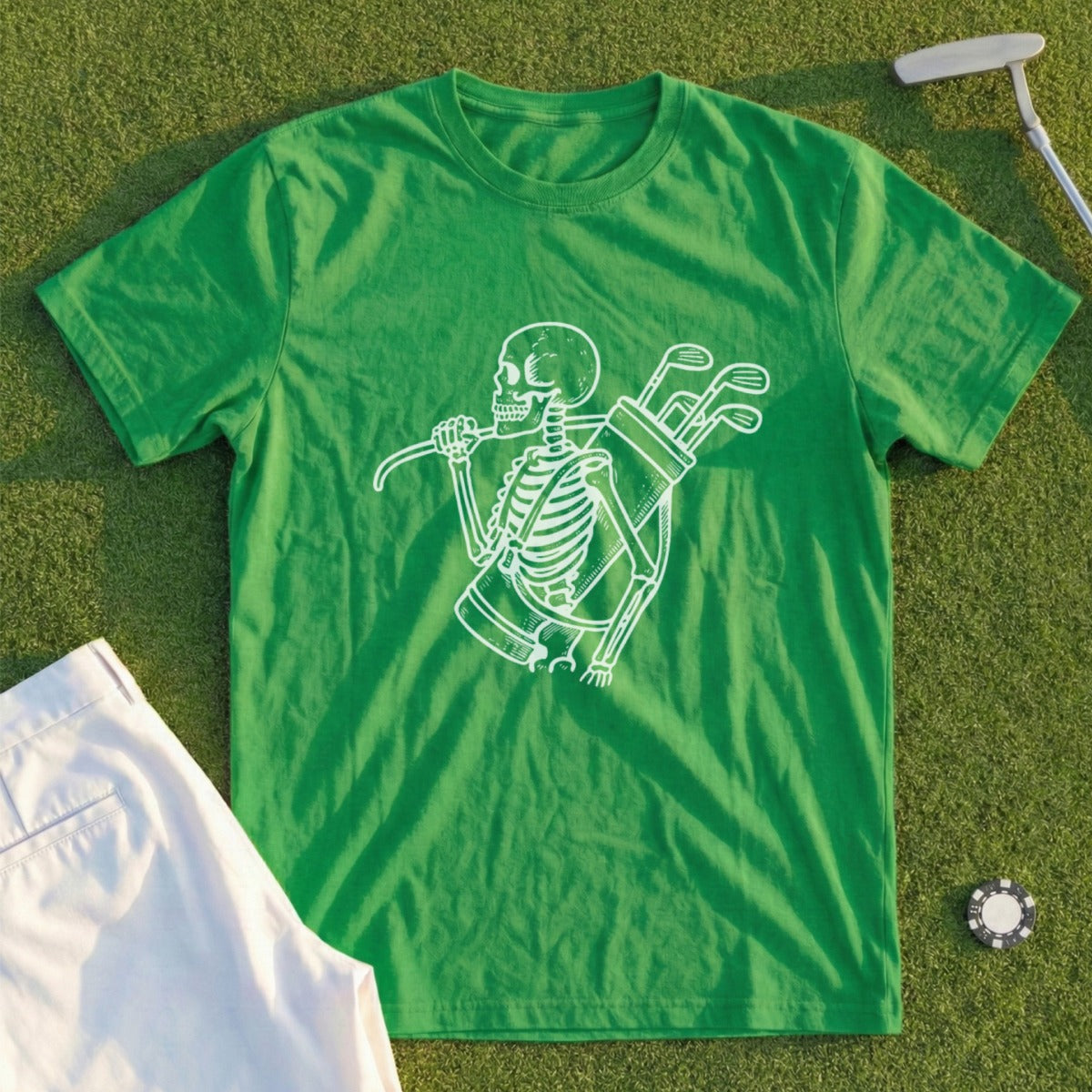 Skeleton Caddie Tee