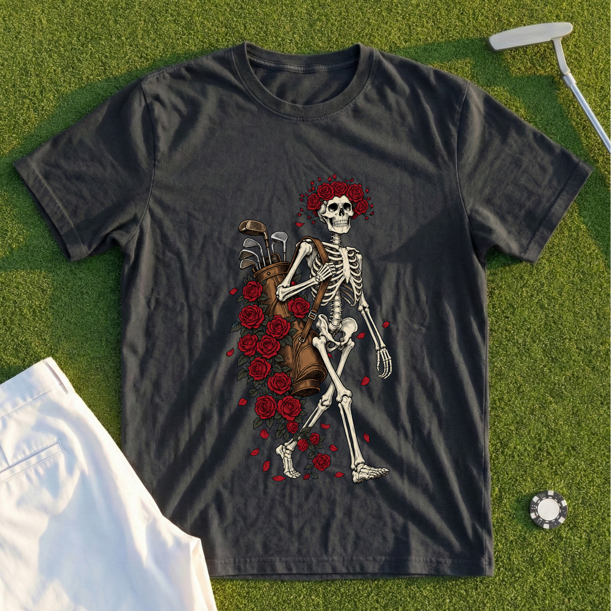 Skeleton Caddie Tee