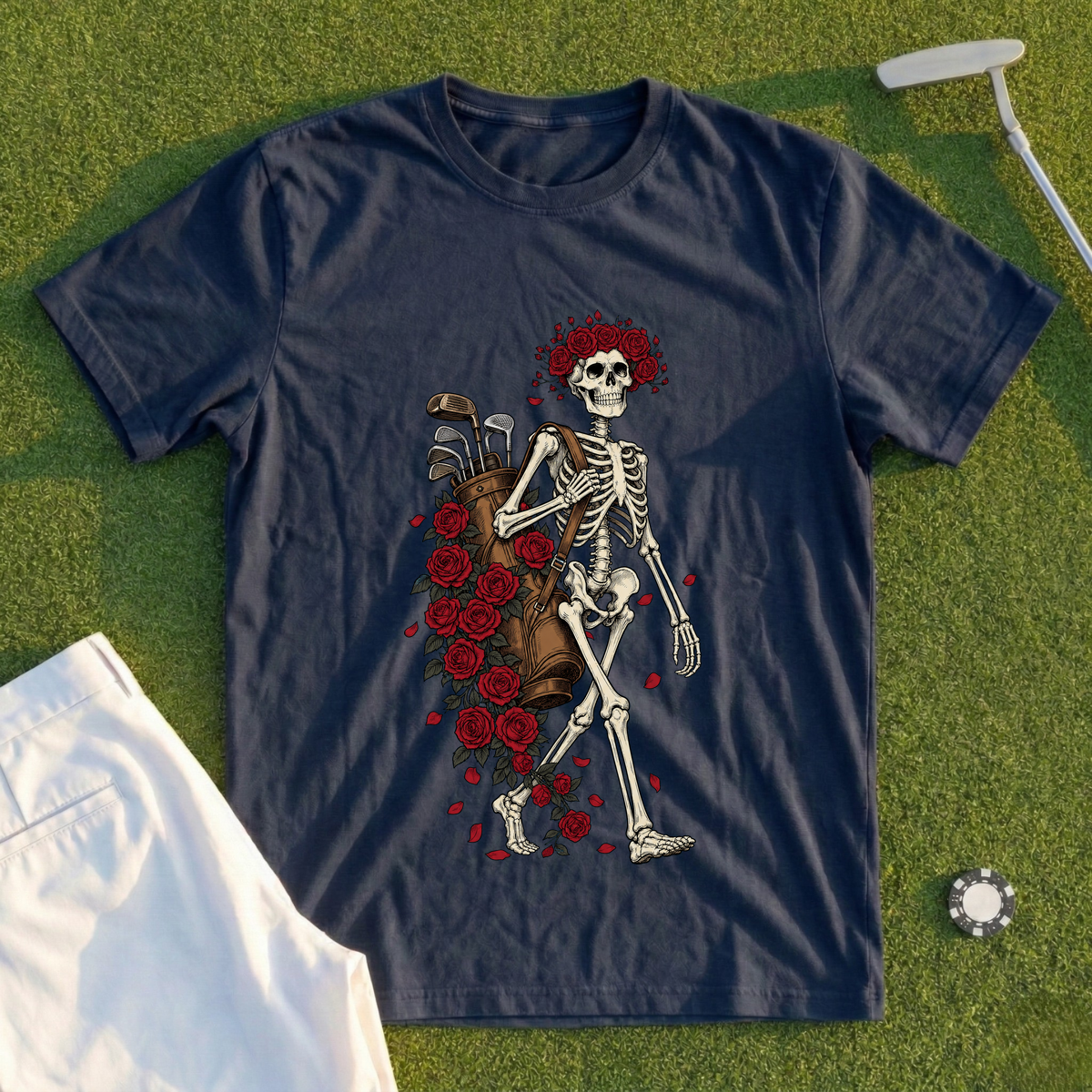 Skeleton Caddie Tee