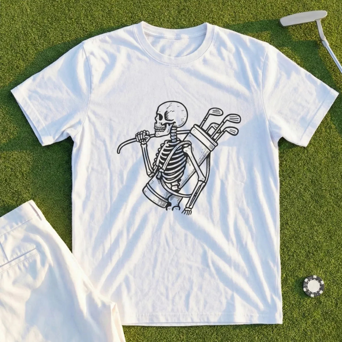Skeleton Caddie Tee