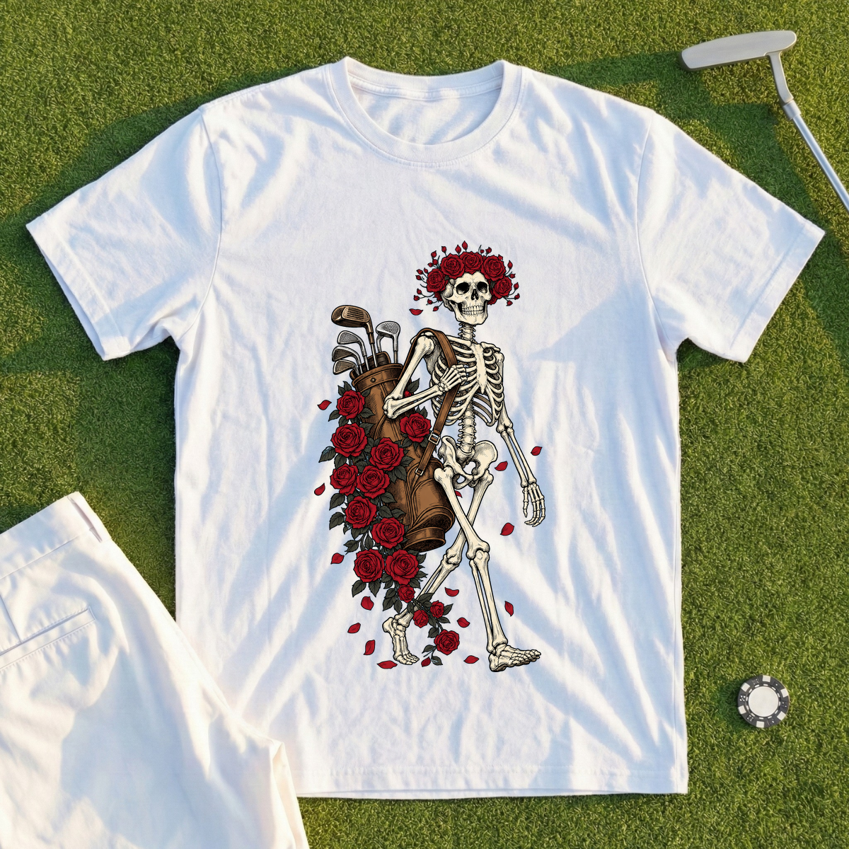 Skeleton Caddie Tee
