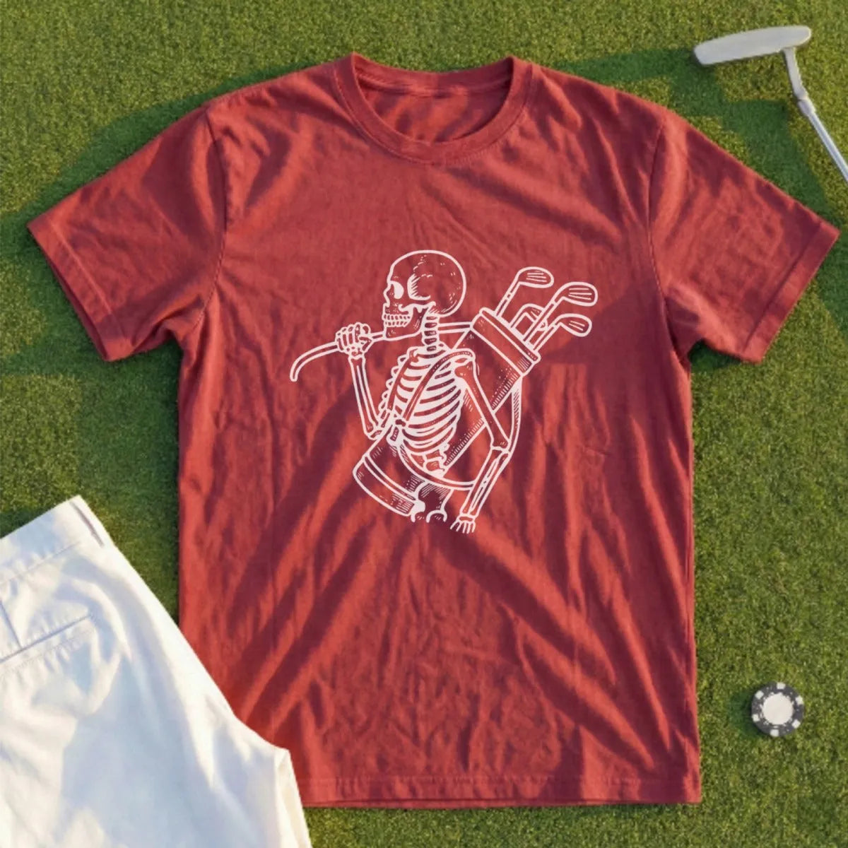 Skeleton Caddie Tee