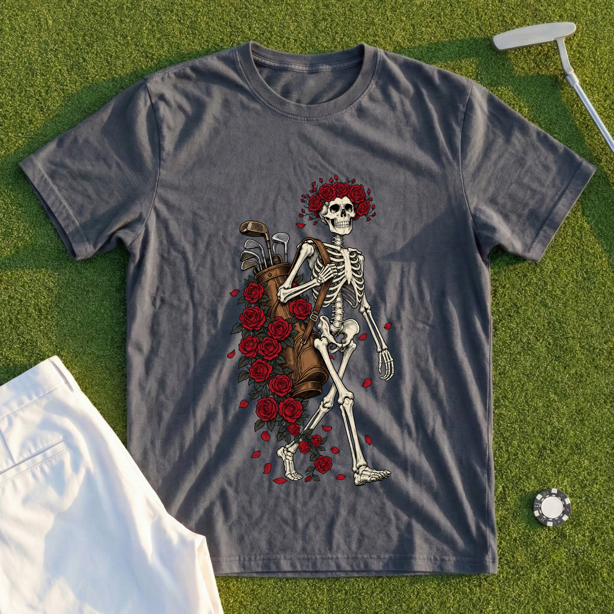 Skeleton Caddie Tee