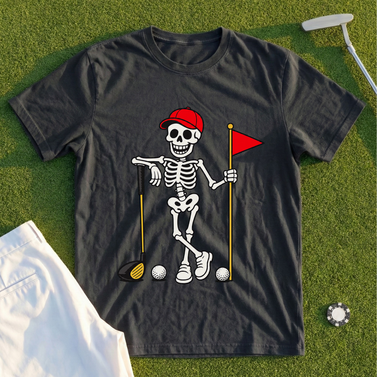 Skeleton Flag Lean Tee
