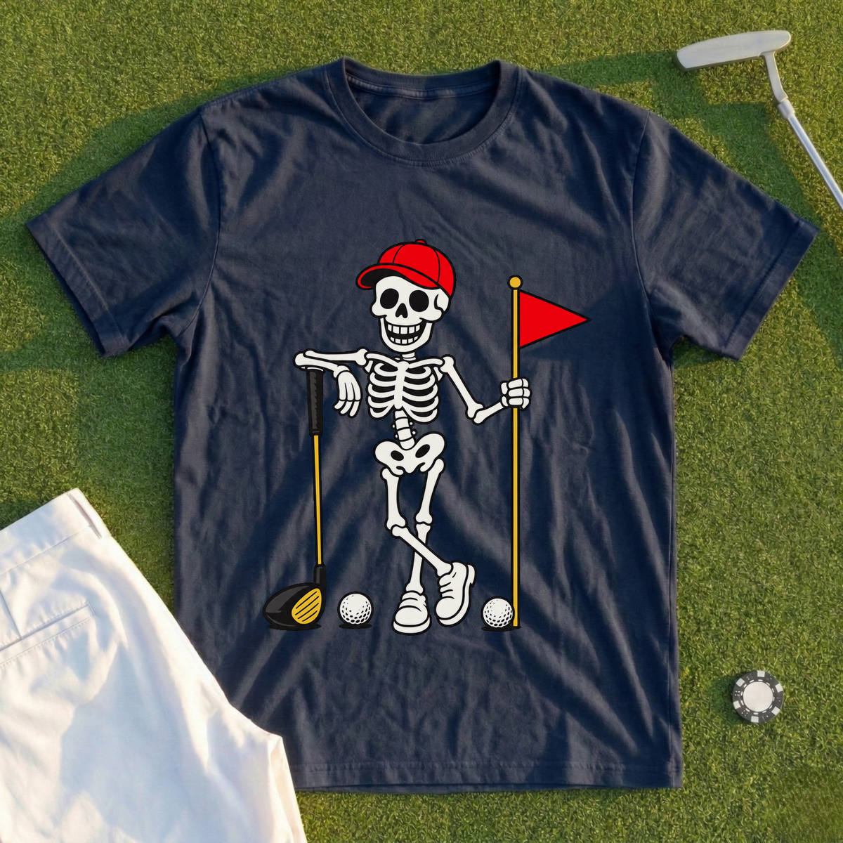 Skeleton Flag Lean Tee