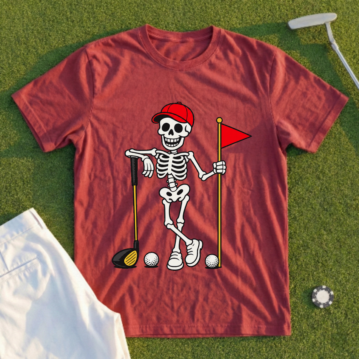 Skeleton Flag Lean Tee