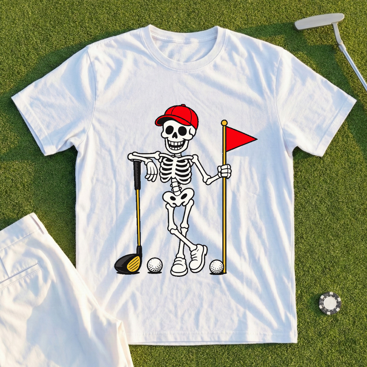 Skeleton Flag Lean Tee