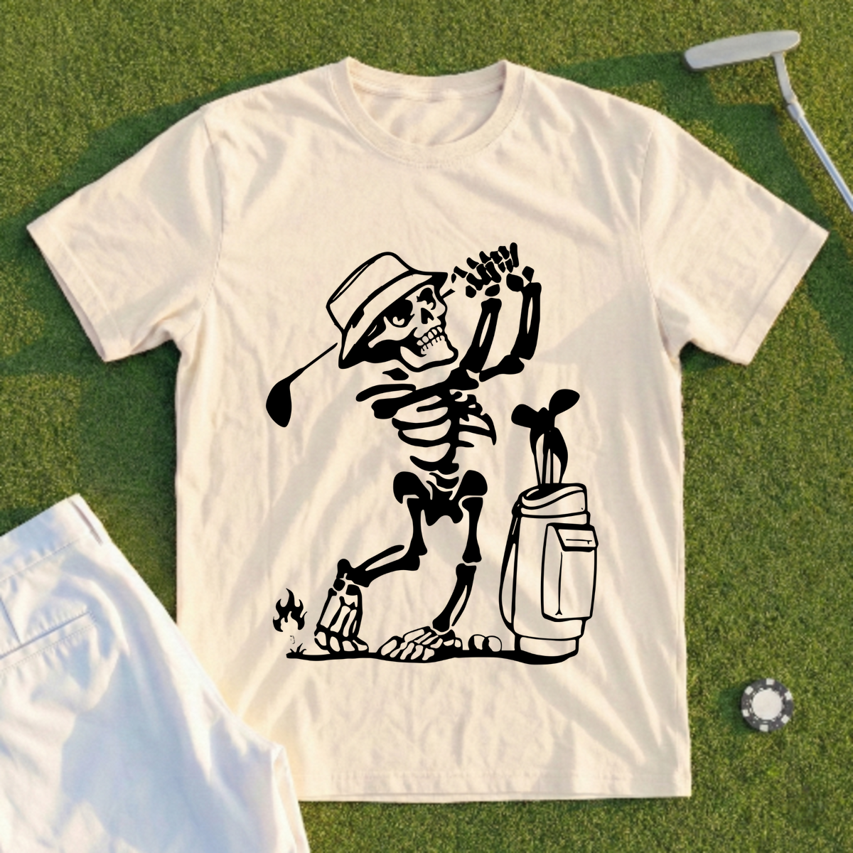 Skeleton Golfing! Tee