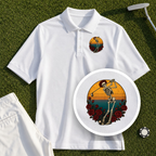 Skeleton Swing Sunset Performance Polo