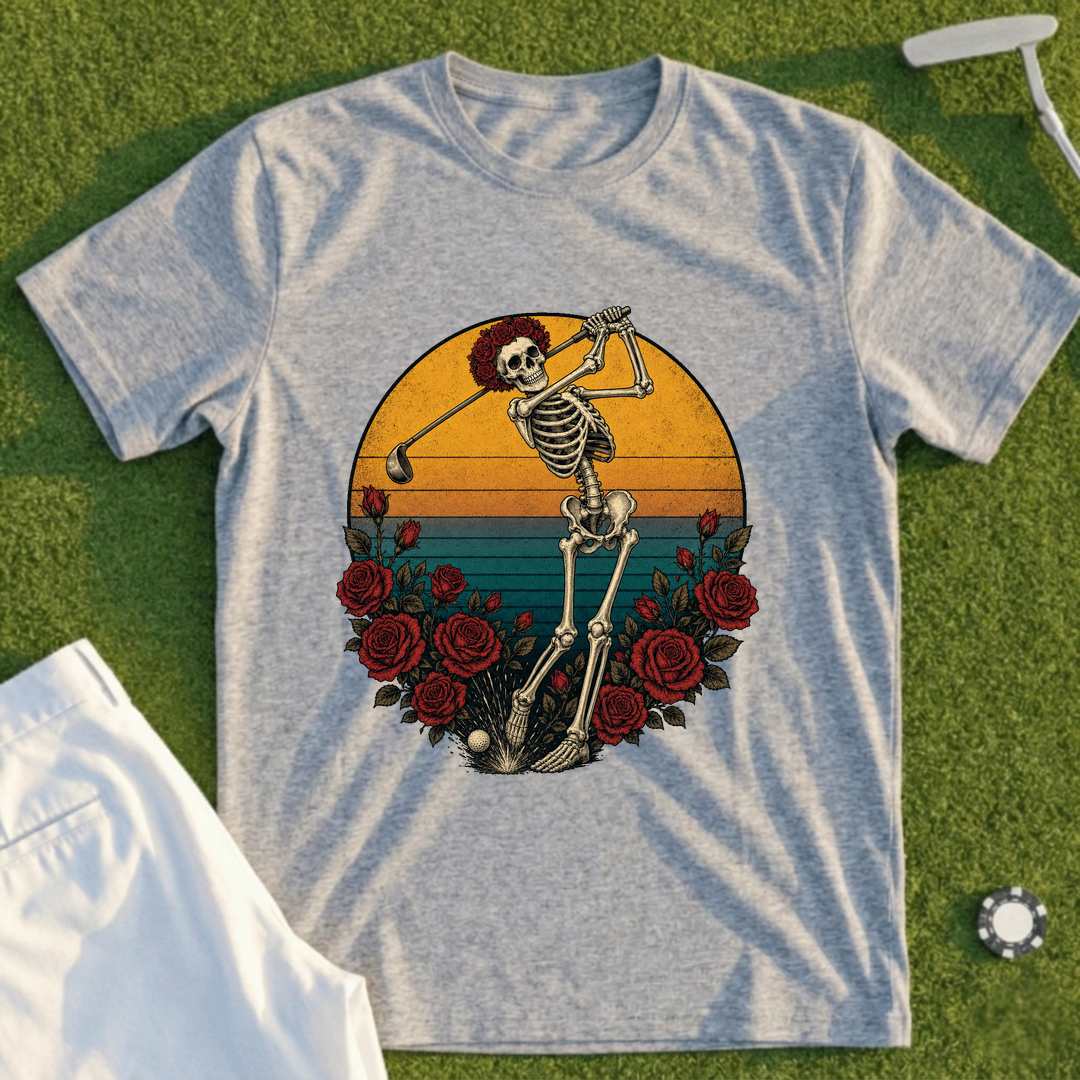 Skeleton Swing Sunset Tee
