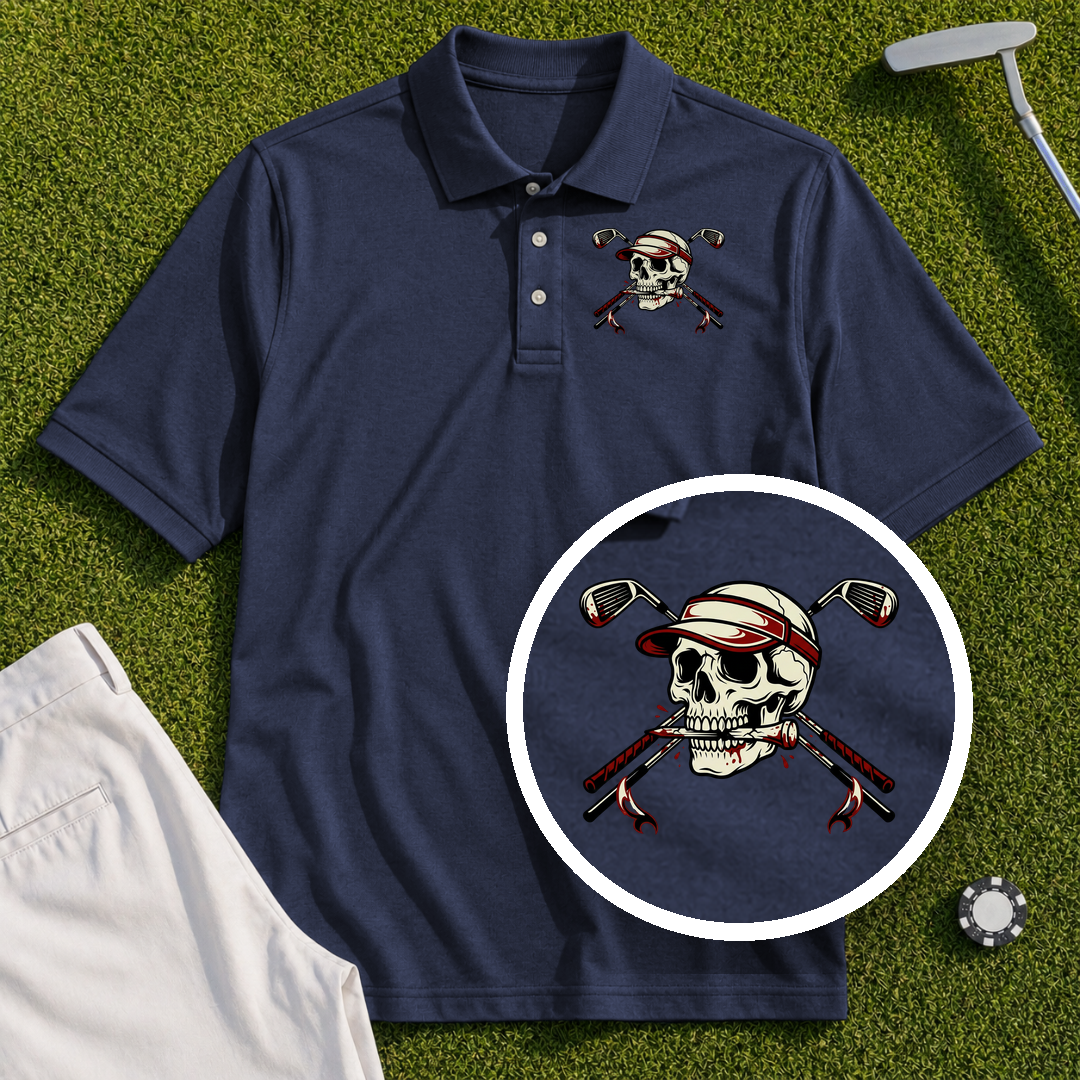 Skull and Cross Clubs Color Performance Polo