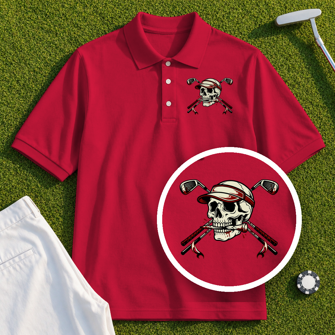 Skull and Cross Clubs Color Performance Polo