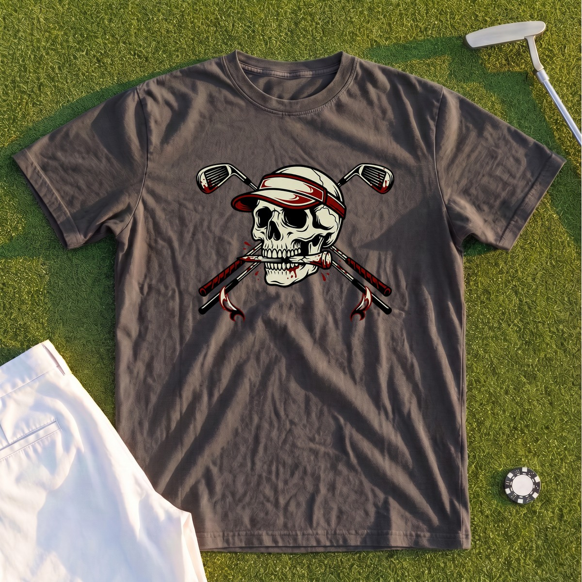 Skull and Cross Clubs Color Premium Tee