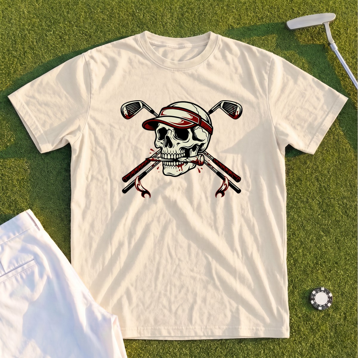 Skull and Cross Clubs Color Premium Tee