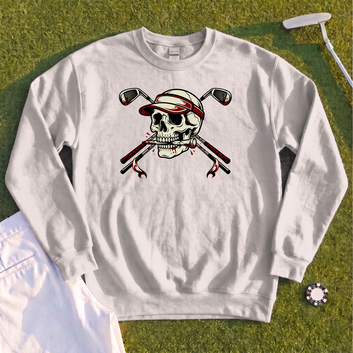 Skull and Cross Clubs Color Sweatshirt