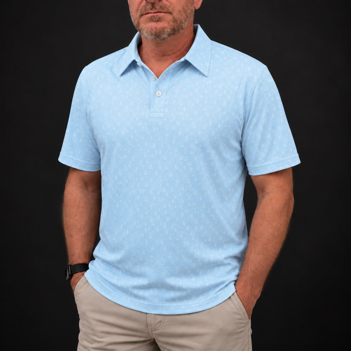Snowman Season Performance Print Polo