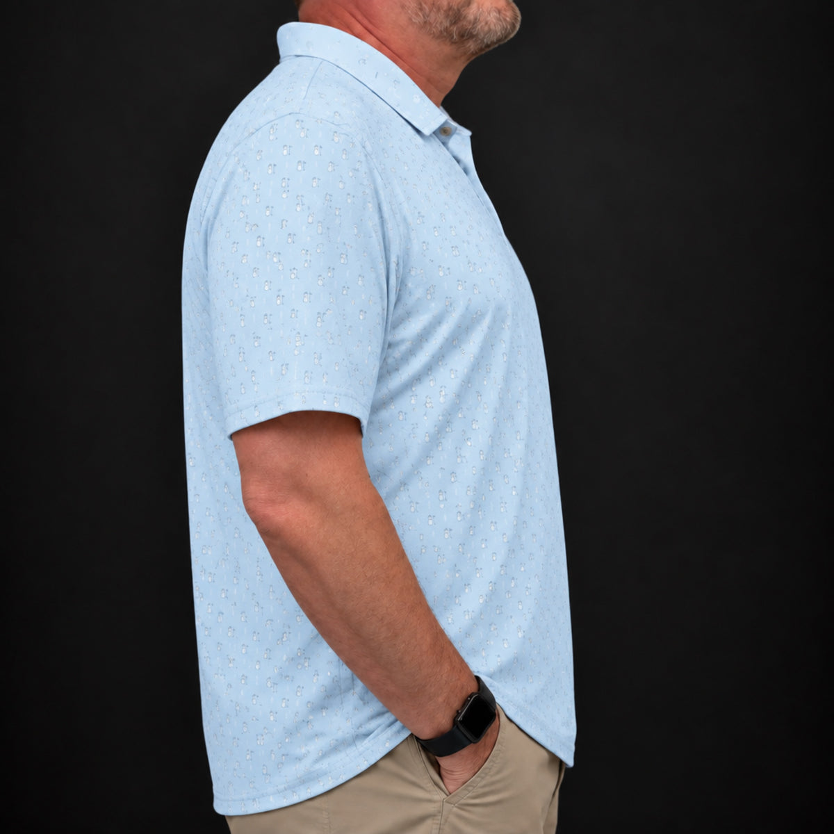 Snowman Season Performance Print Polo