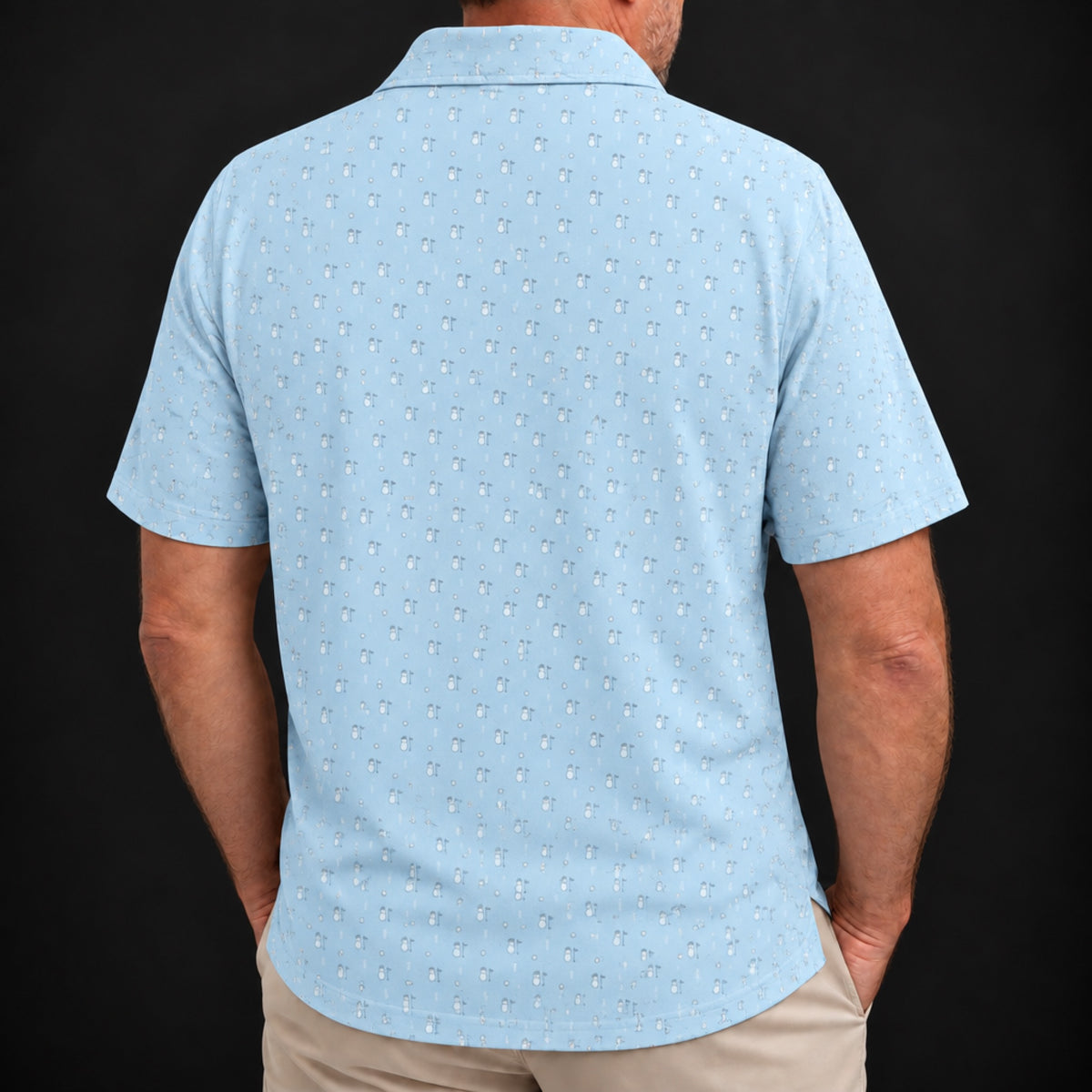 Snowman Season Performance Print Polo