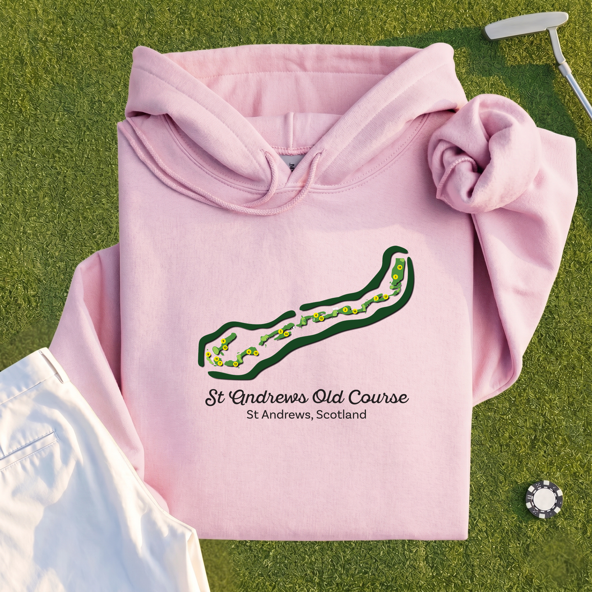 St Andrews Course Map Hoodie