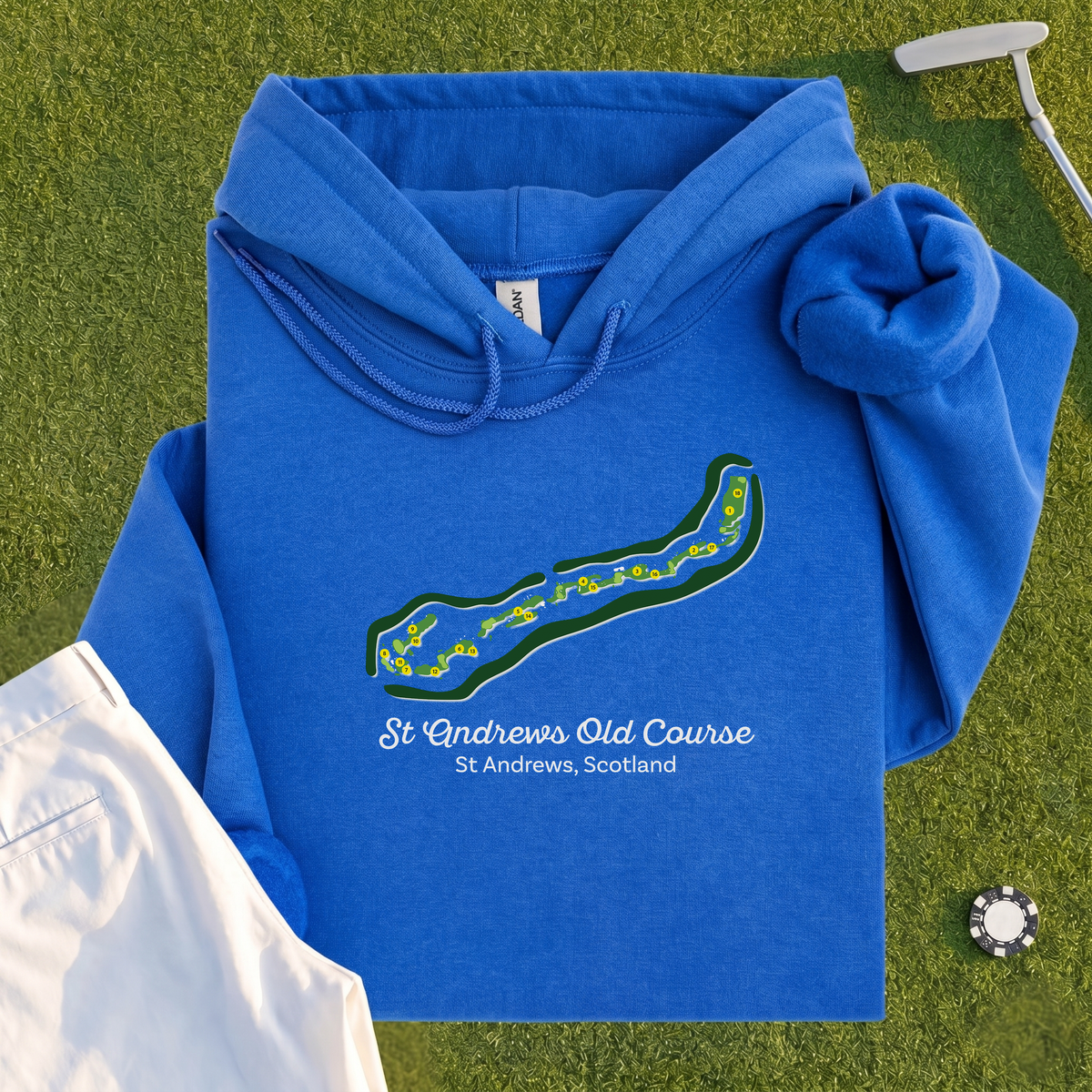 St Andrews Course Map Hoodie