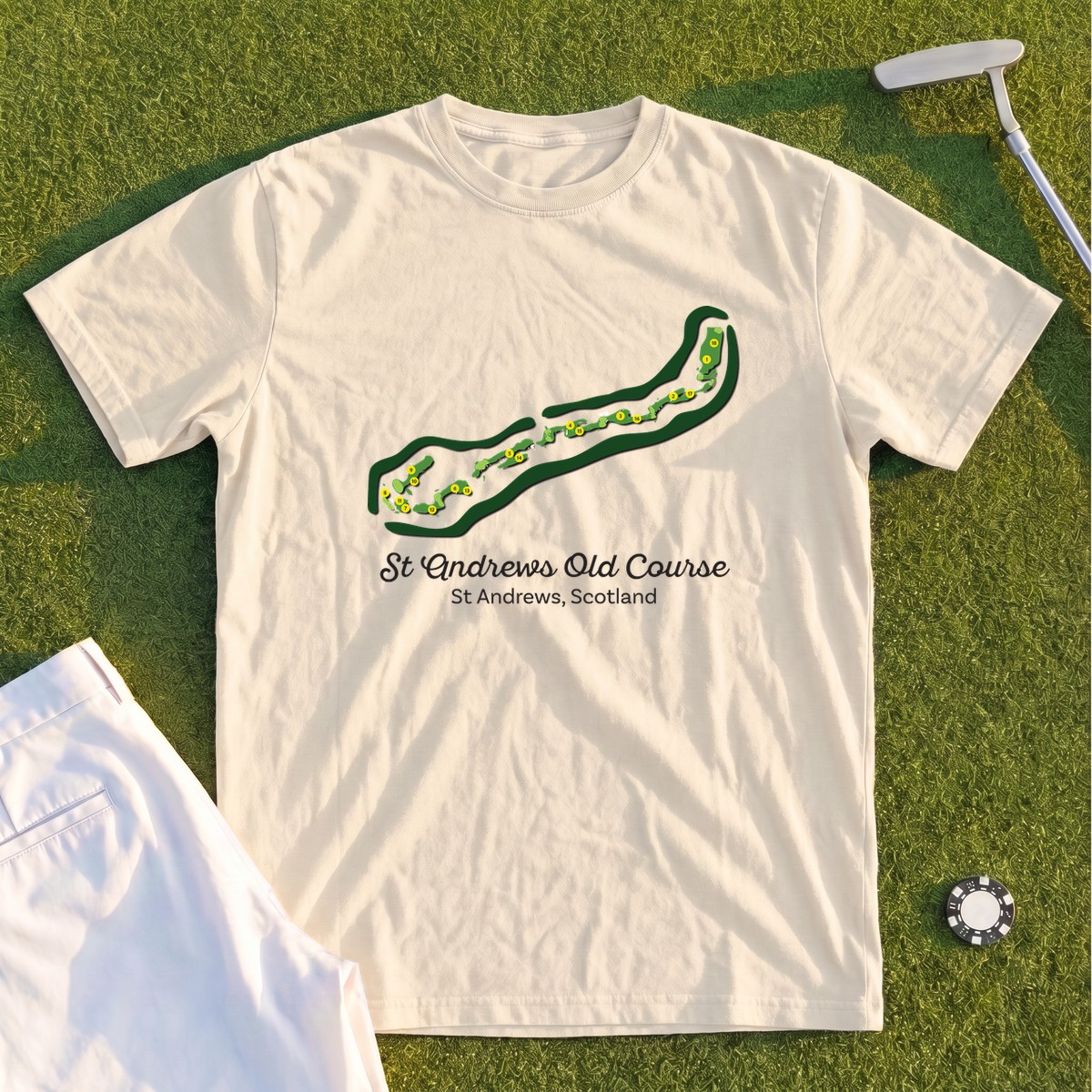 St Andrews Course Map Premium Tee