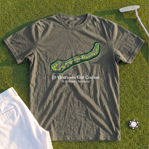 St Andrews Course Map Premium Tee
