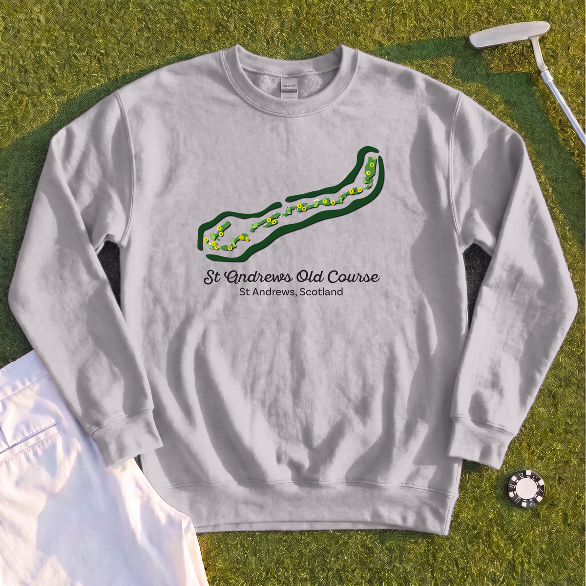 St Andrews Course Map Sweatshirt