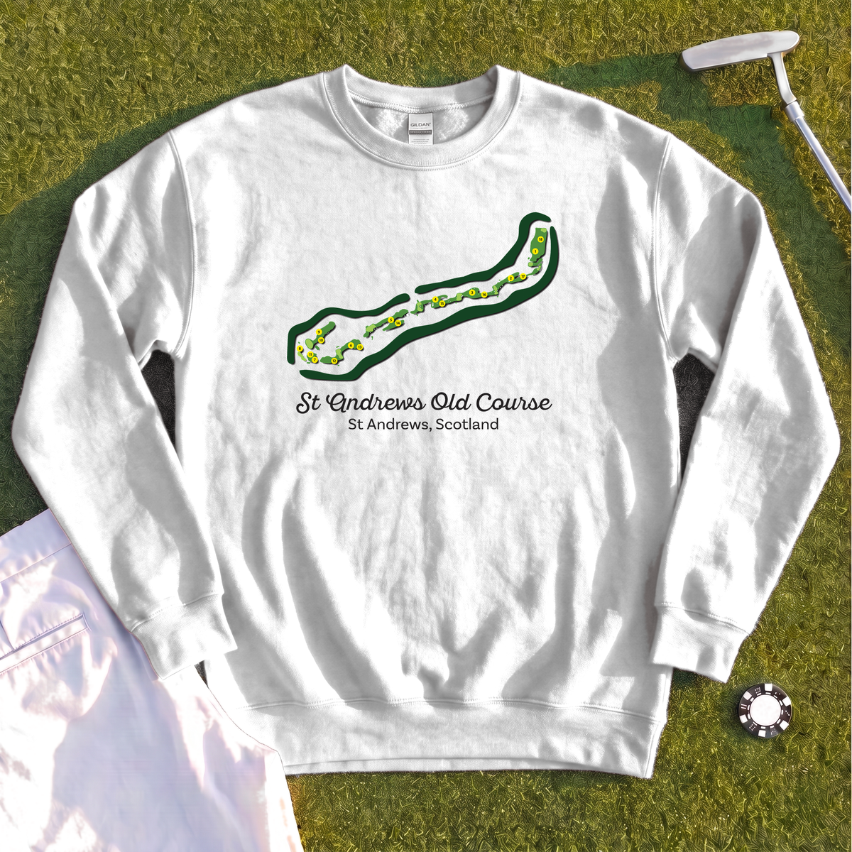 St Andrews Course Map Sweatshirt
