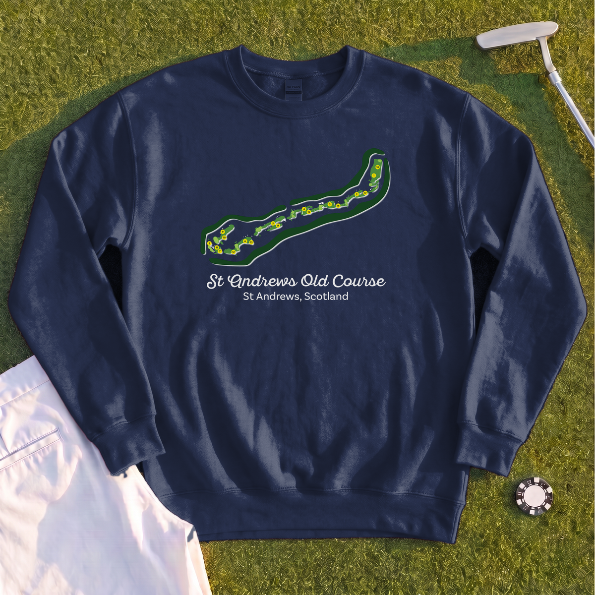 St Andrews Course Map Sweatshirt
