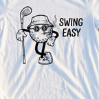 Swing Easy Tee, print close-up on White