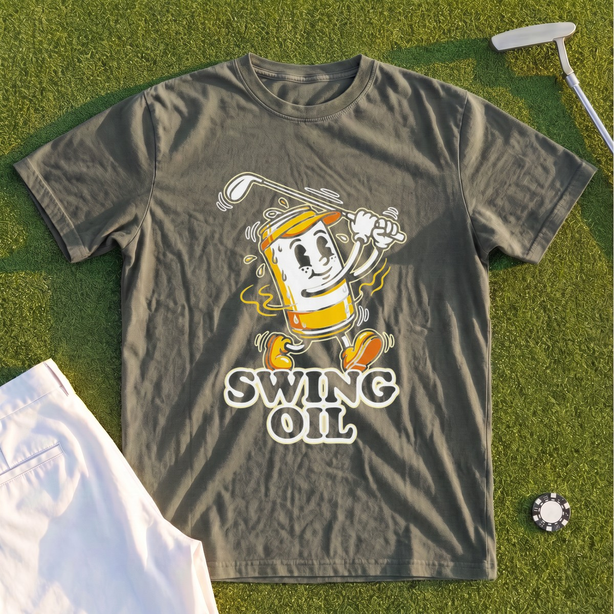 Swing Oil Beer Can Premium Tee
