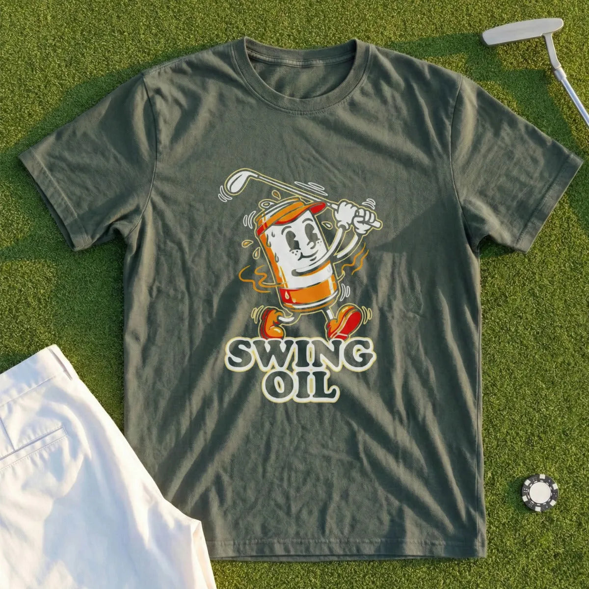 Swing Oil Beer Can Tee