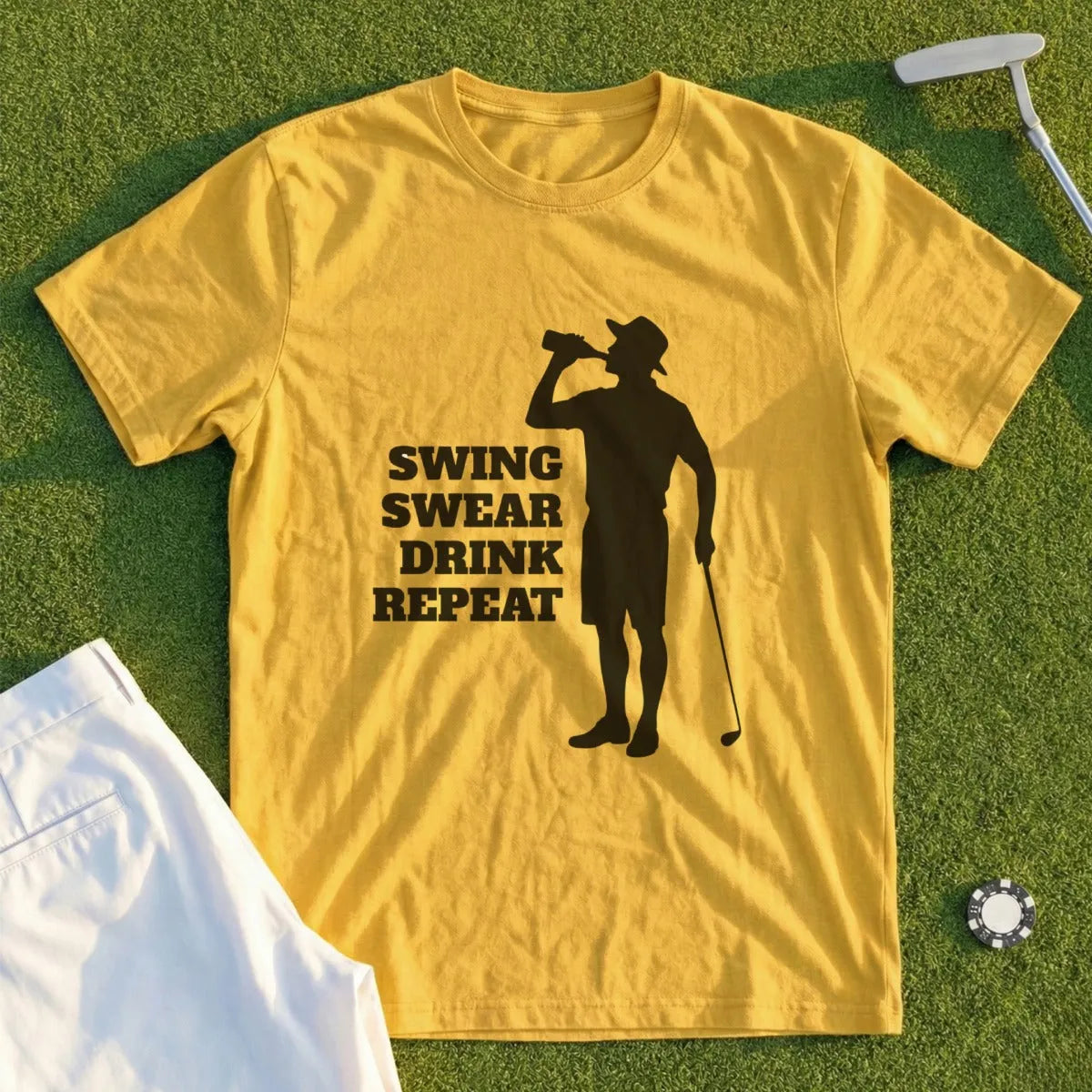 Swing, Swear, Drink, Repreat Tee