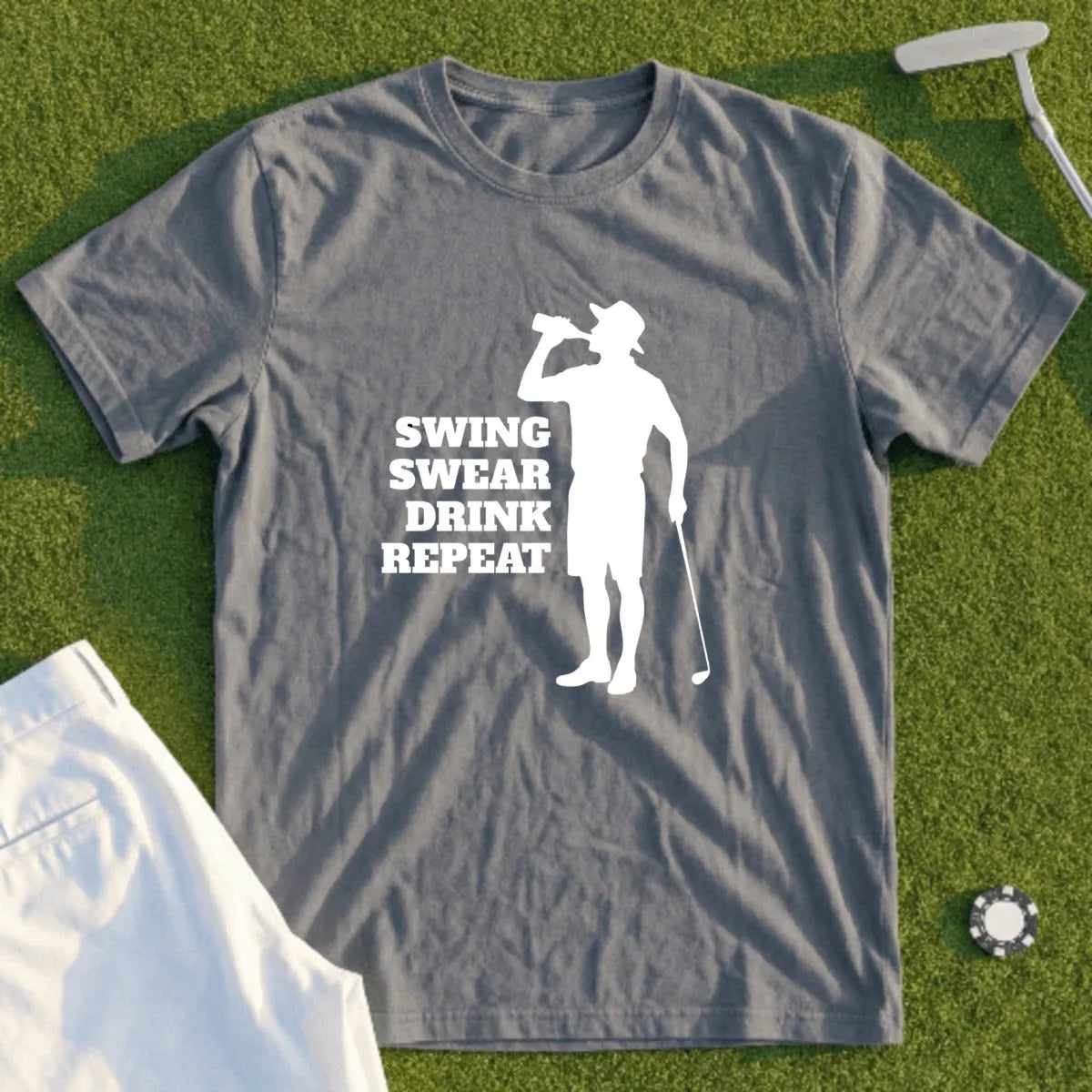 Swing, Swear, Drink, Repreat Tee