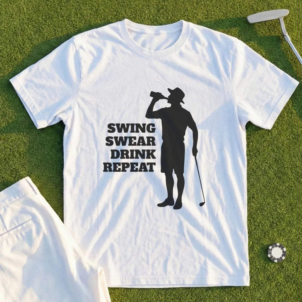 Swing, Swear, Drink, Repreat Tee