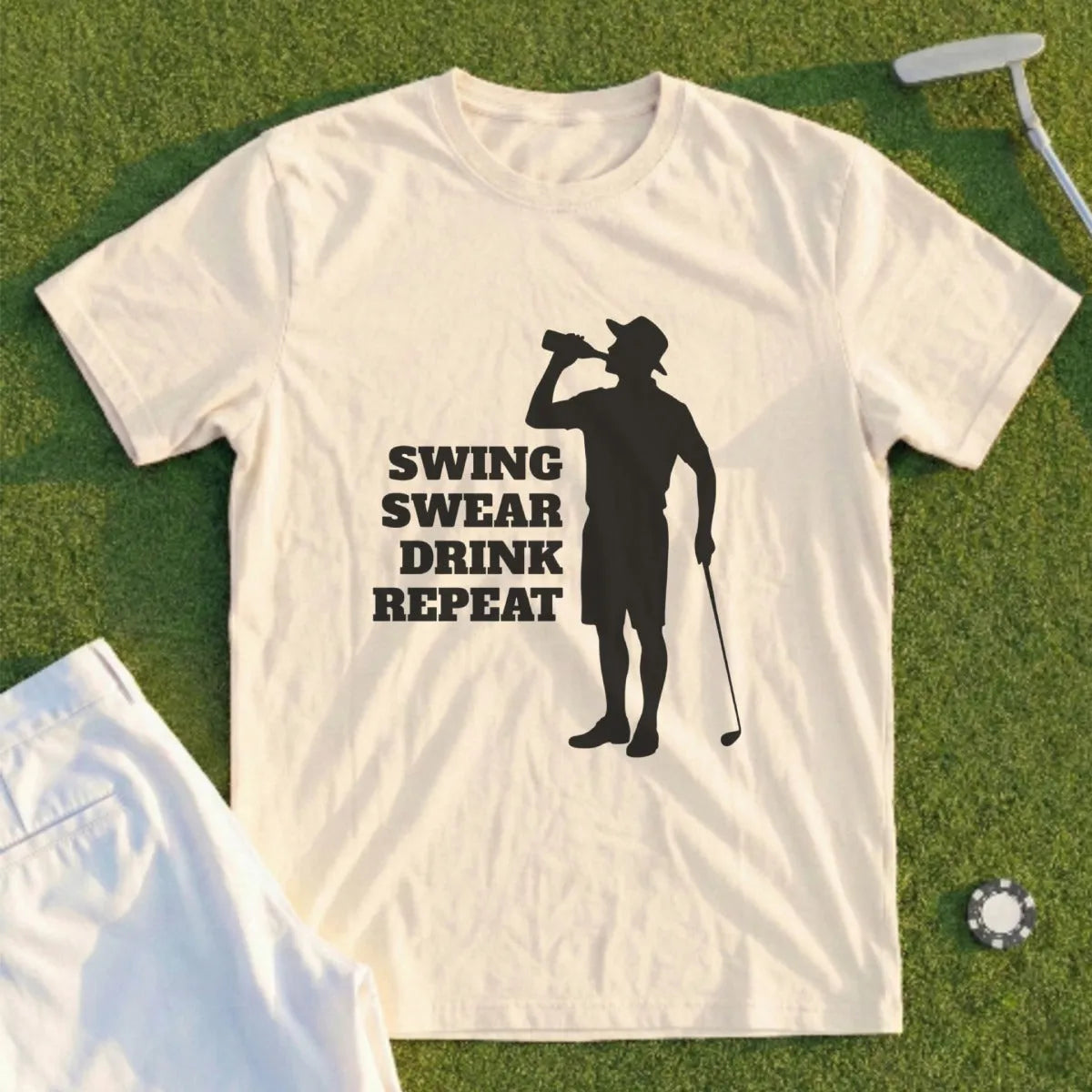 Swing, Swear, Drink, Repreat Tee