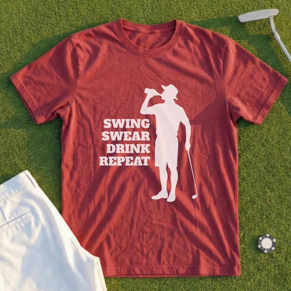 Swing, Swear, Drink, Repreat Tee