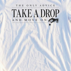 Take A Drop Tee, print close-up on White